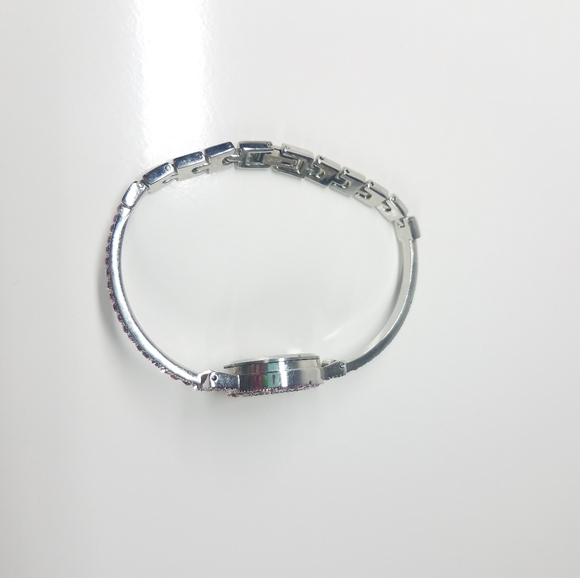 Pink Rhinestone Stainless Steel Watch - Picture 5 of 11